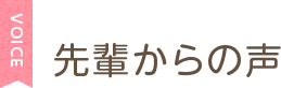 先輩からの声